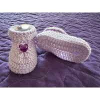 Lavender Baby Booties — photo 3